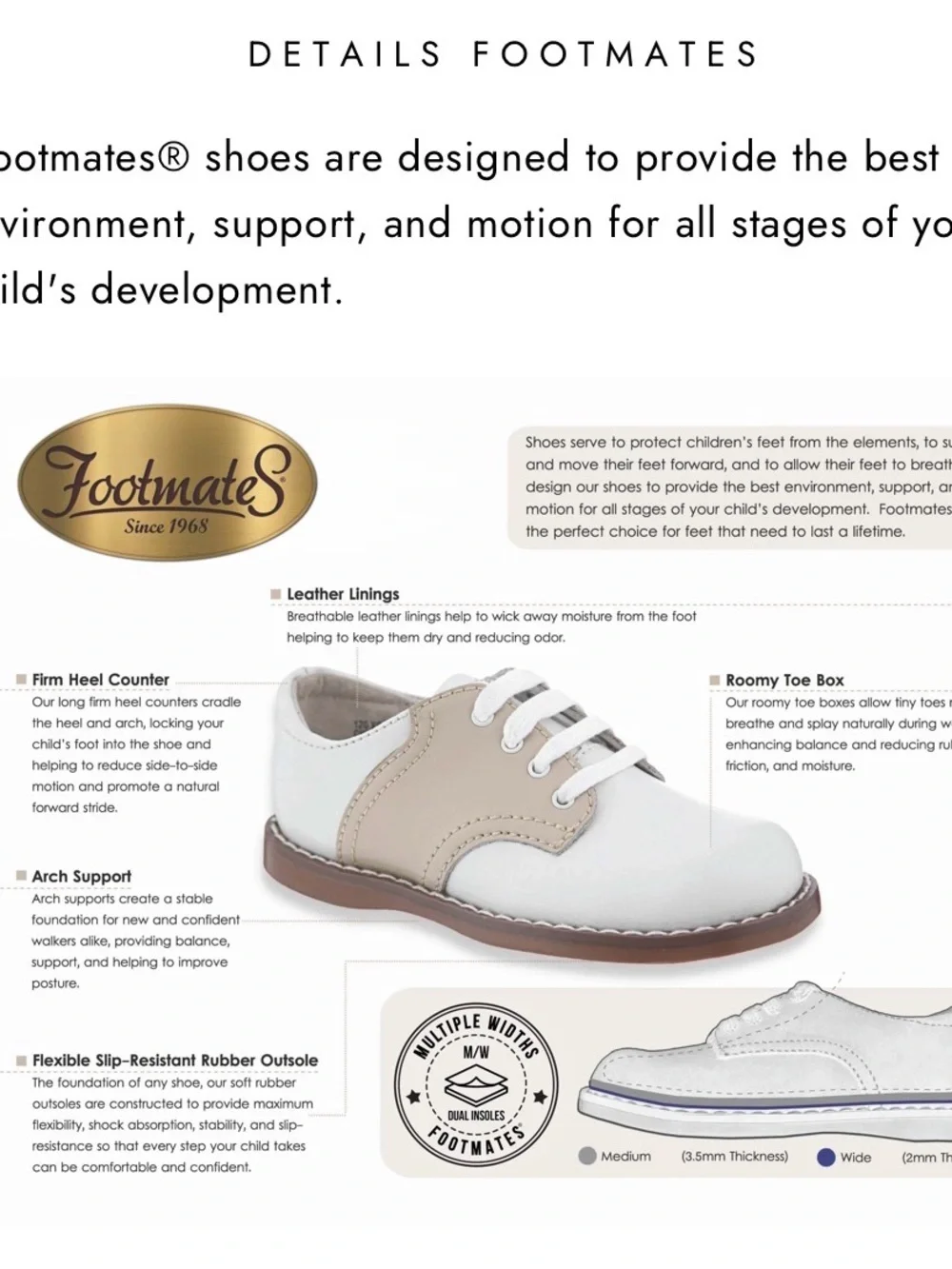 FootMates CHEER WHITE/ROSE